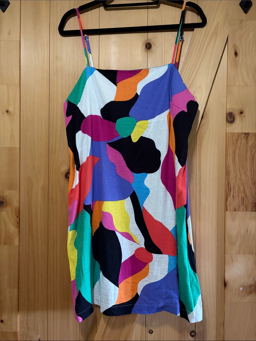 A New Day Target Linen Multicolor Slip Dress
